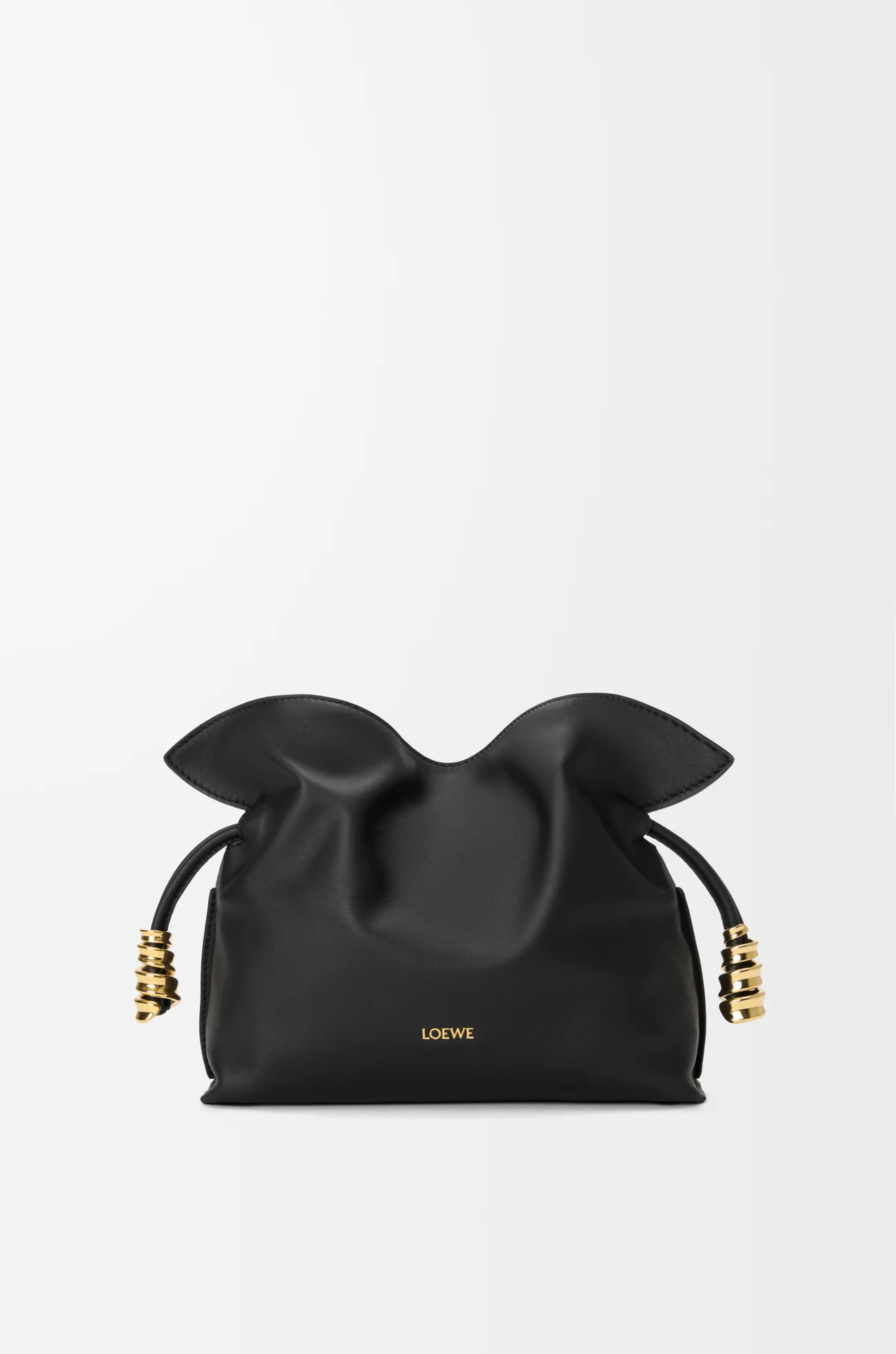 LOEWE Bolso Flamenco clutch Coil mini en piel napa de ternera Negro