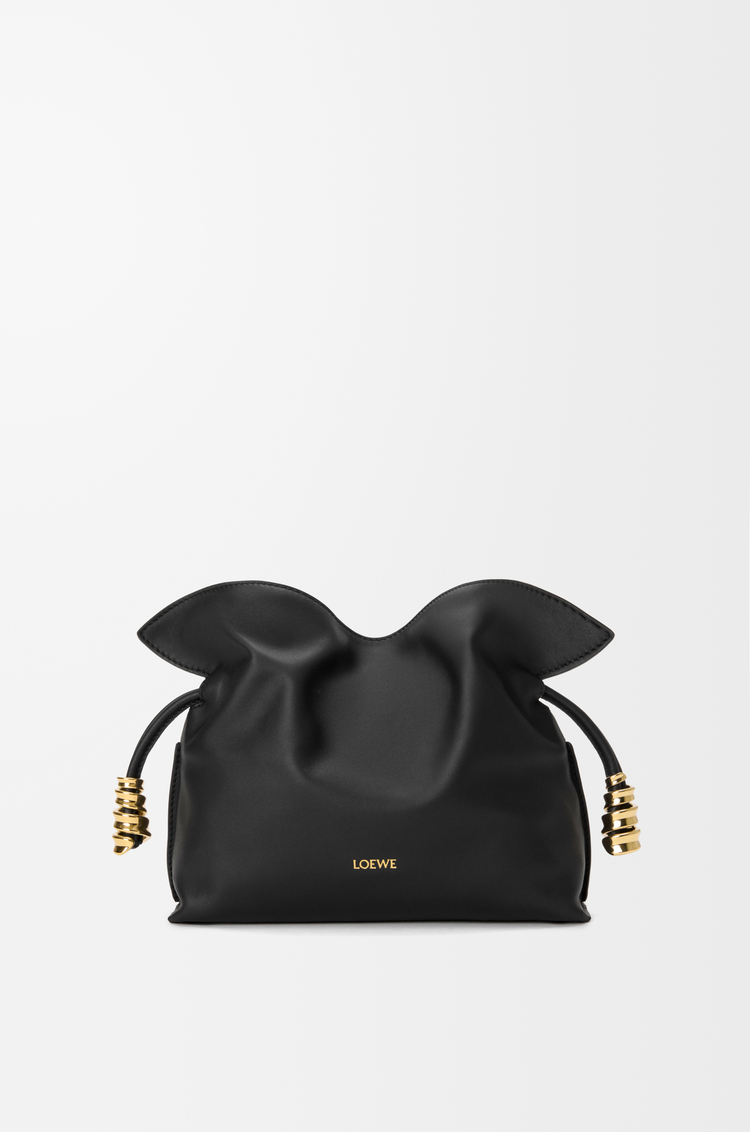 LOEWE Bolso Flamenco clutch Coil mini en piel napa de ternera Negro