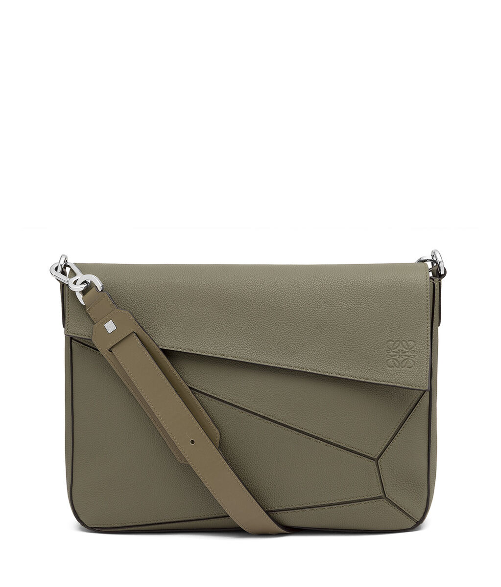 Puzzle Messenger Bag Khaki Green LOEWE
