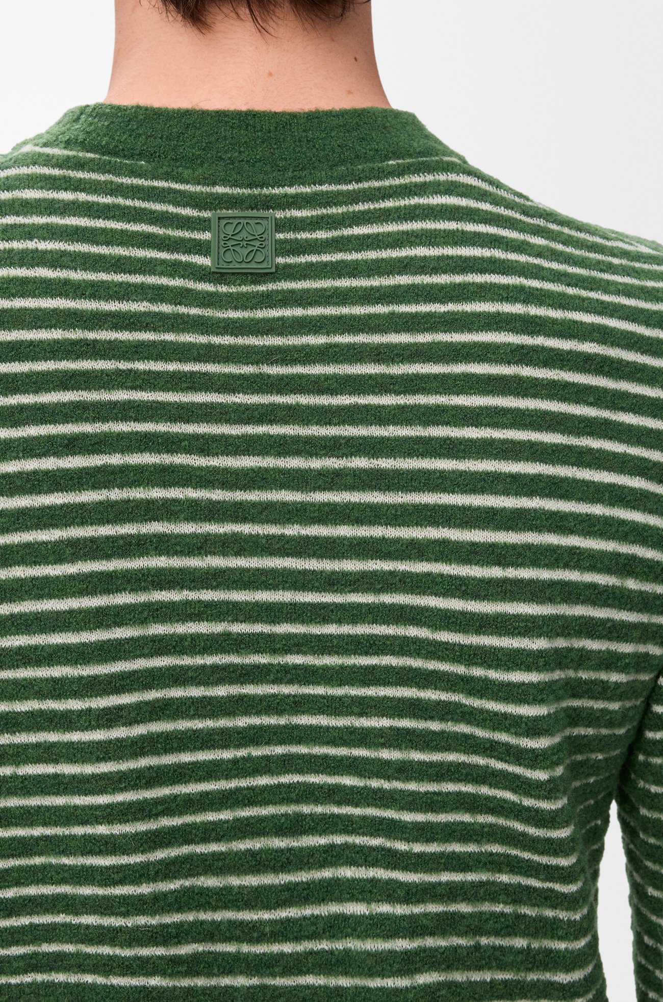 LOEWE Sweater in alpaca and wool blend Ecru/Green