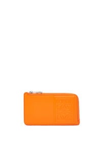 LOEWE Coin cardholder in satin calfskin Bright Orange