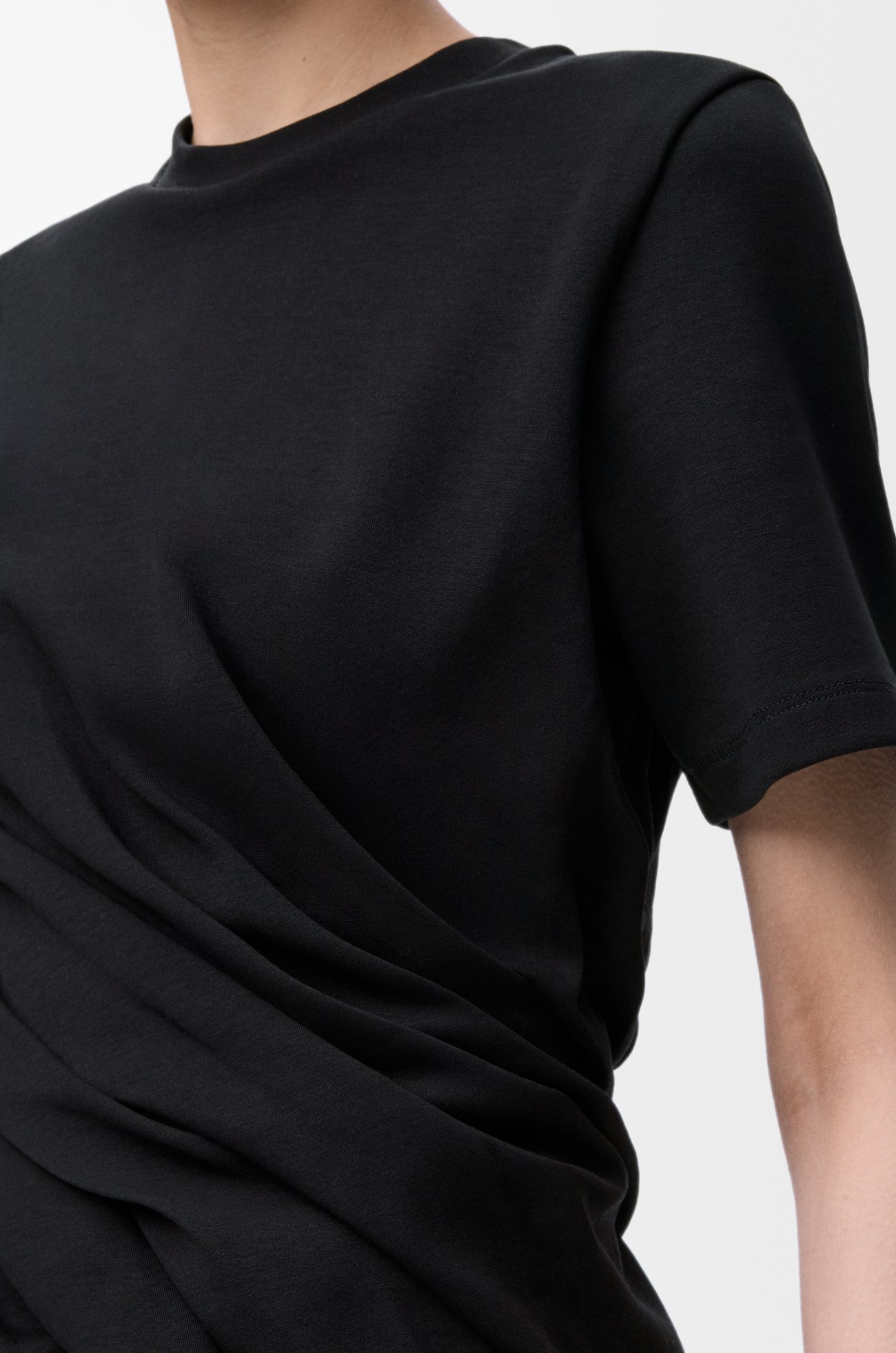 LOEWE Twisted top in cotton blend Black