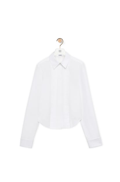 LOEWE Pleated shirt in cotton Optic White