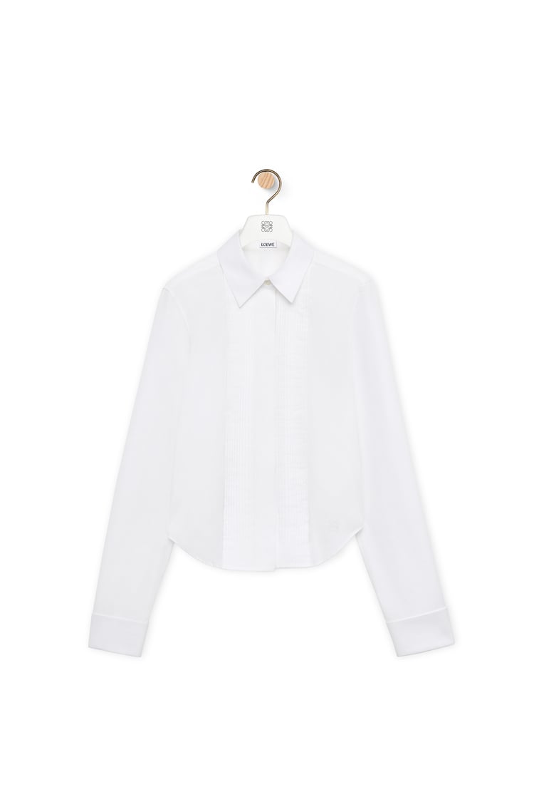 LOEWE Pleated shirt in cotton 光感白