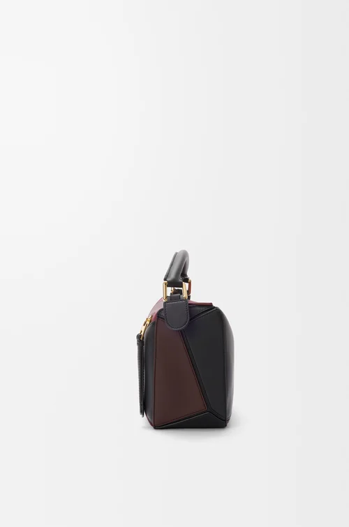 Puzzle bag in soft grained calfskin