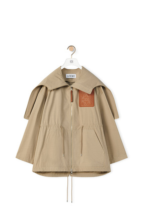 LOEWE Hooded jacket in cotton Sandstone