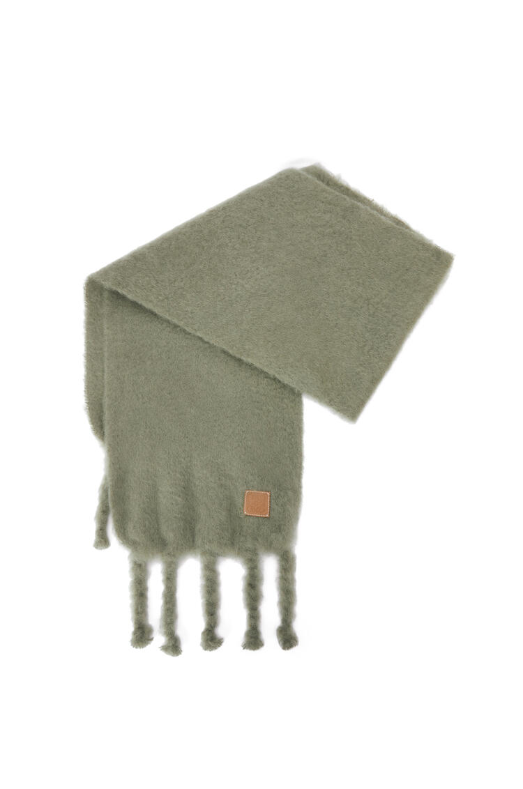 LOEWE Scarf in mohair and wool Dusty Olive