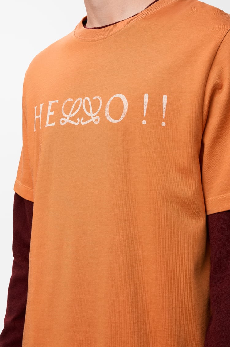 LOEWE Regular fit T-shirt in cotton blend Orange