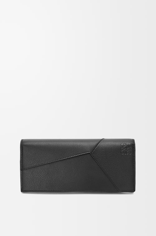 LOEWE Puzzle long horizontal wallet in classic calfskin Black
