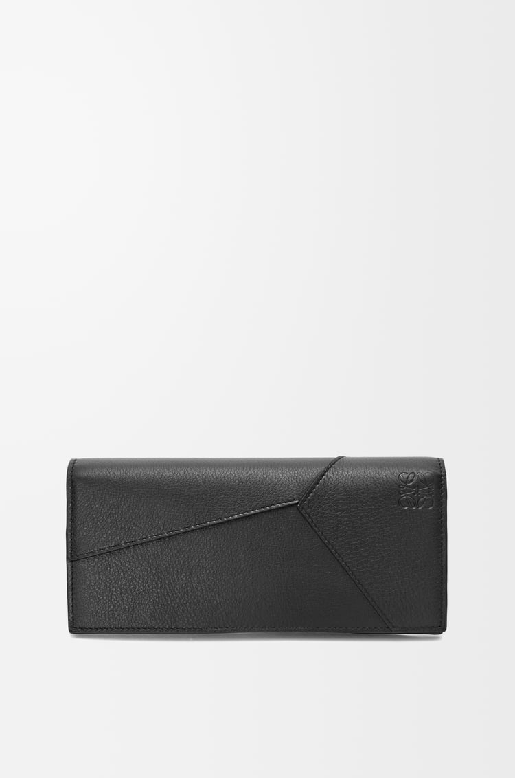 LOEWE Puzzle long horizontal wallet in classic calfskin Black