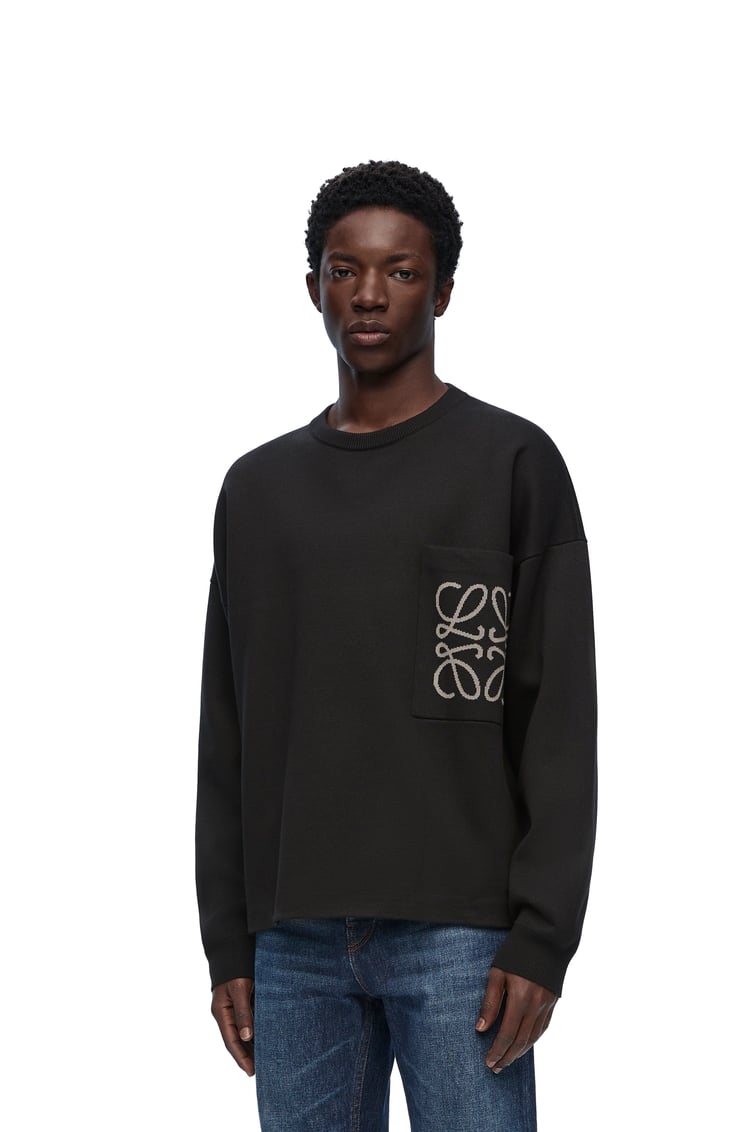 LOEWE Sweater in cotton blend 黑色