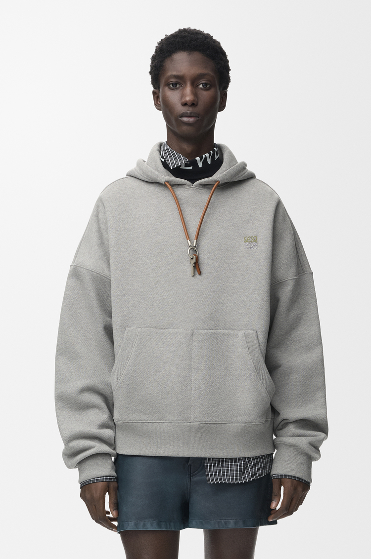 LOEWE Hoodie in cotton Grey Melange