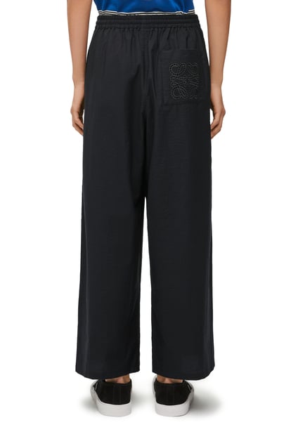 LOEWE Cropped trousers in cotton blend Black plp_rd