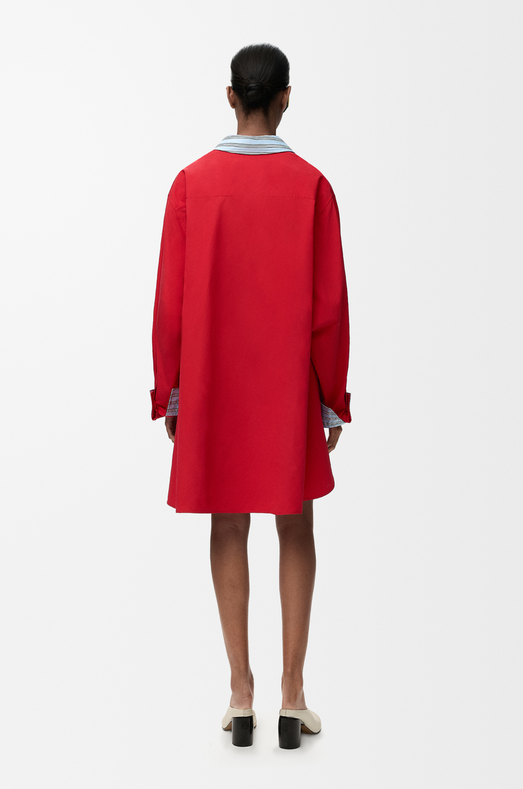 LOEWE Shirt dress in cotton Red