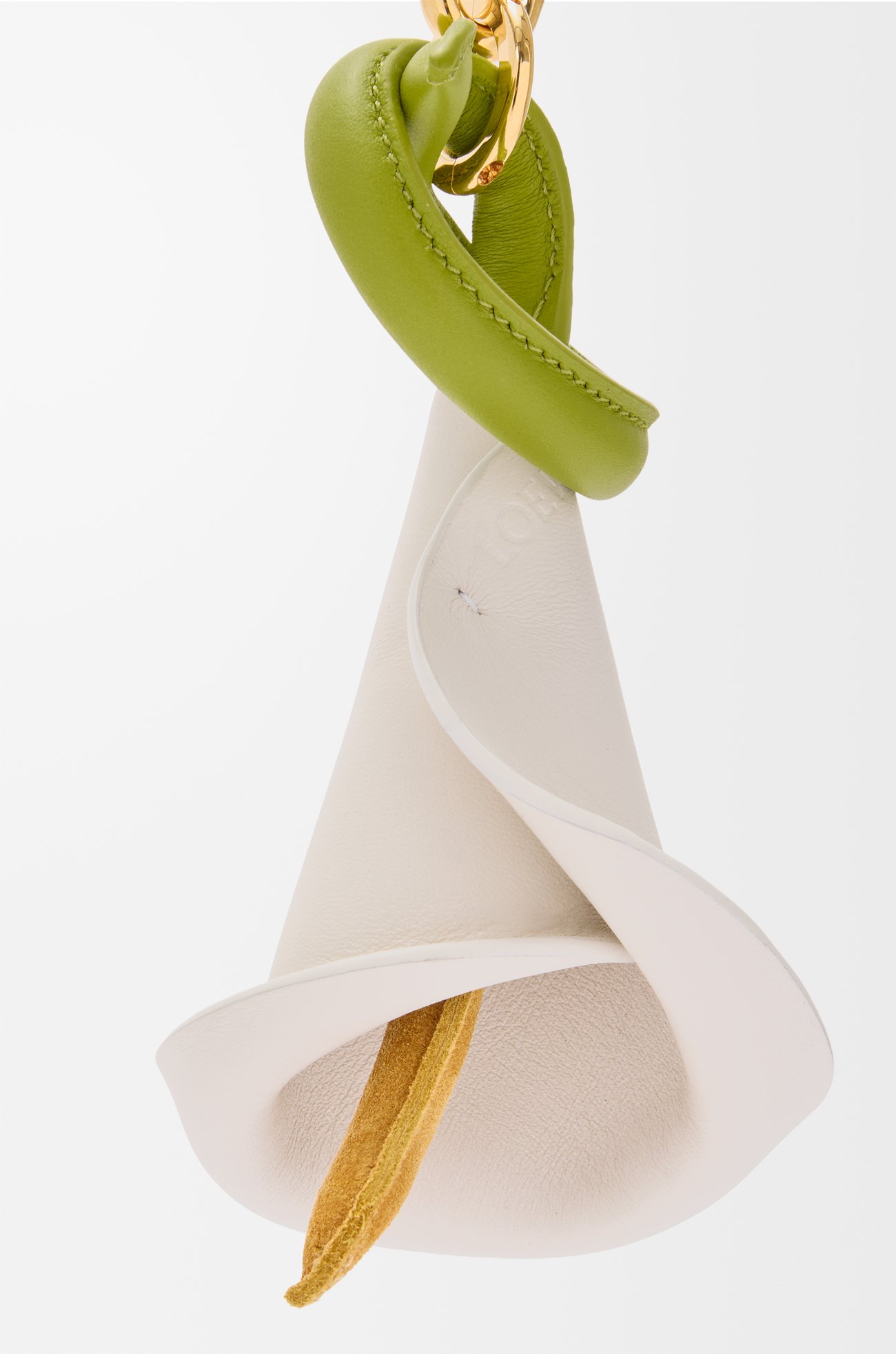 LOEWE Charm Calla en piel de ternera Verde/Blanco
