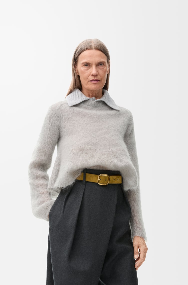 LOEWE Cinturón curvilíneo y suave en ante Dorado Óxido