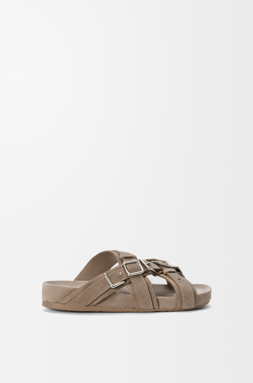 LOEWE タイプ フスベット サンダル（スエードカーフ） Hazelnut