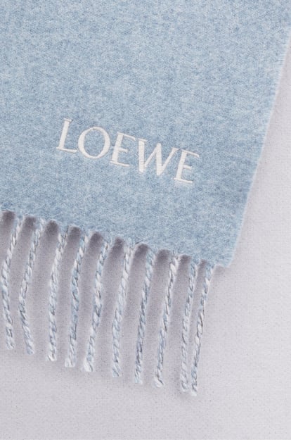 LOEWE Scarf in wool and cashmere Baby Blue/Blue plp_rd