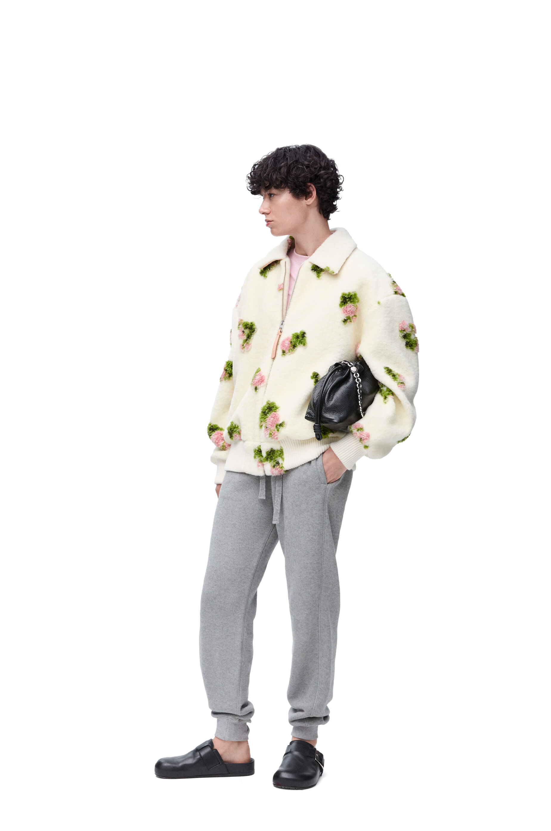 【★安心の定価販売★】 ジャケット（テクニカルフリース） LOEWE - ホワイト/グリーン/ピンク ジャケット・アウター