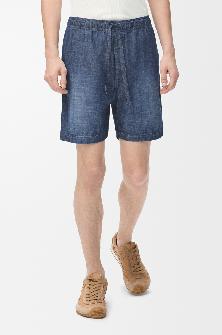 LOEWE Short in cotone Blu Délavé