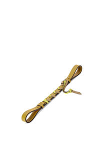 LOEWE Short braided strap in classic calfskin Ochre/Laurel Green