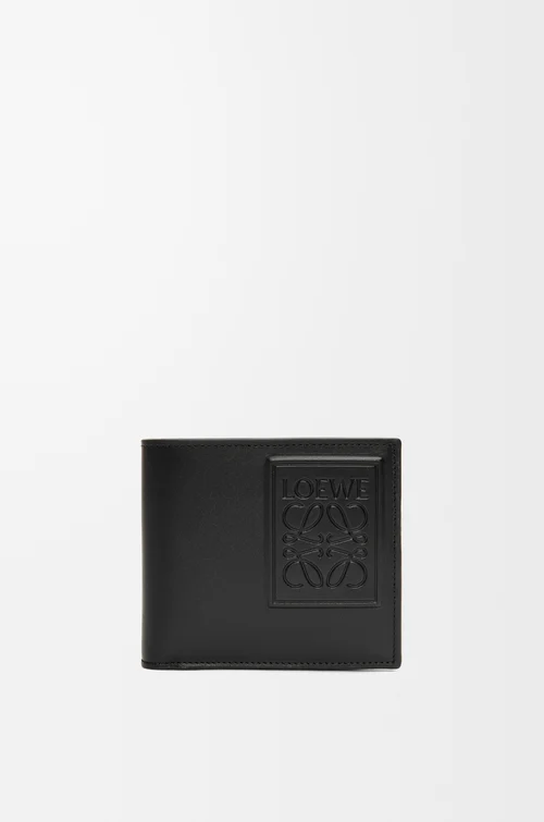 LOEWE Bifold coin wallet in satin calfskin Black
