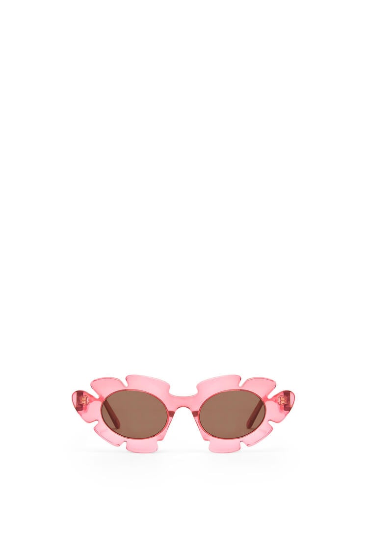 LOEWE Flower sunglasses in injected nylon Coral Pink pdp_rd