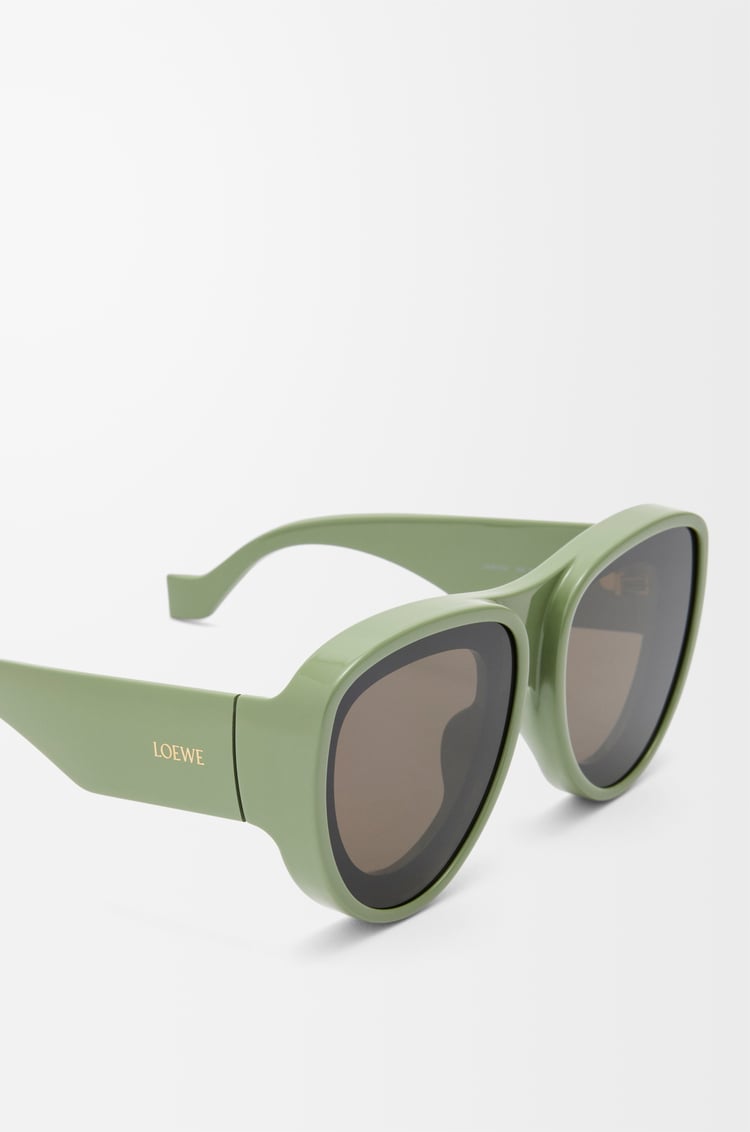 LOEWE Front lenses aviatior sunglasses Grey Green
