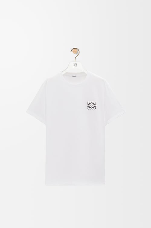 LOEWE Camiseta de corte regular en algodón Blanco
