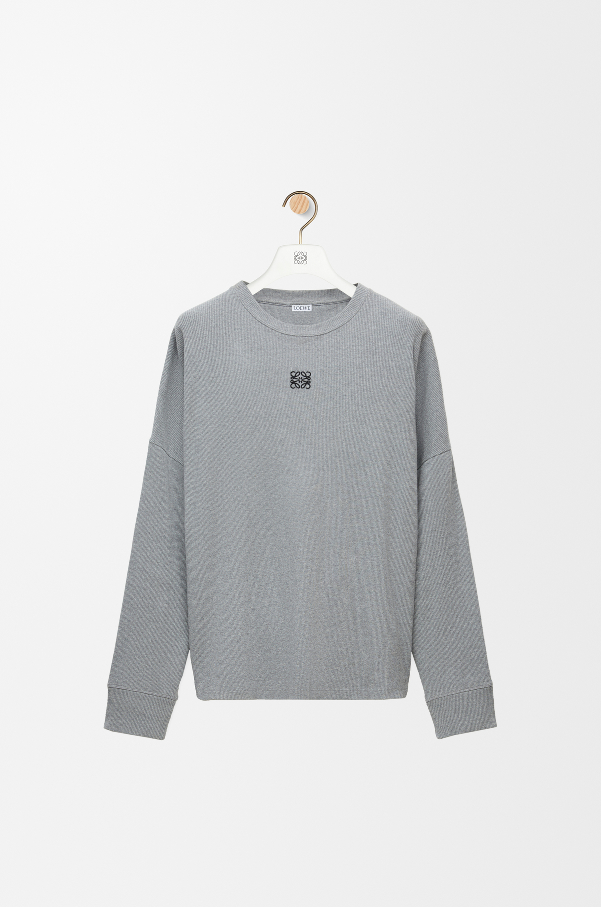 オーバーサイズフィット ロングスリーブ Tシャツ（コットン） グレー 