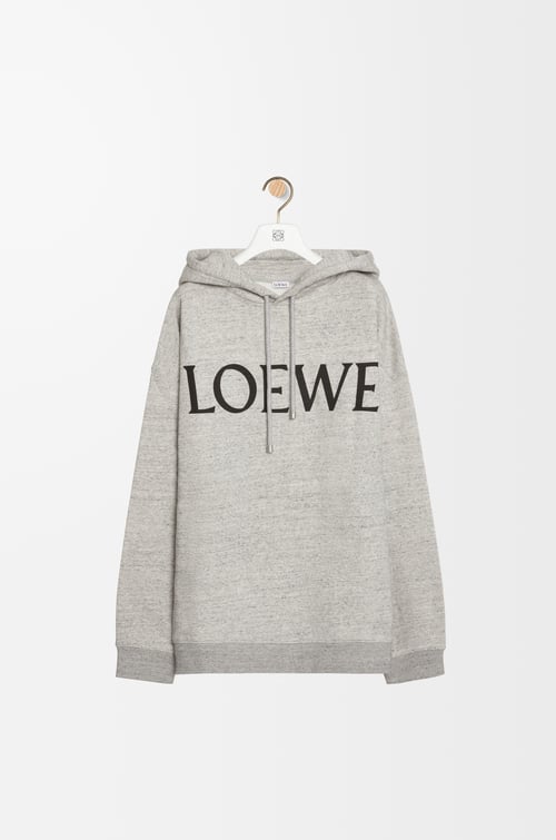 LOEWE Oversized hoodie in cotton Grey Melange