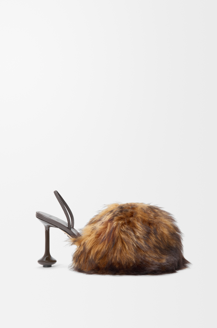 LOEWE トイ スリングバック パンプス（シアリング） ブラウン