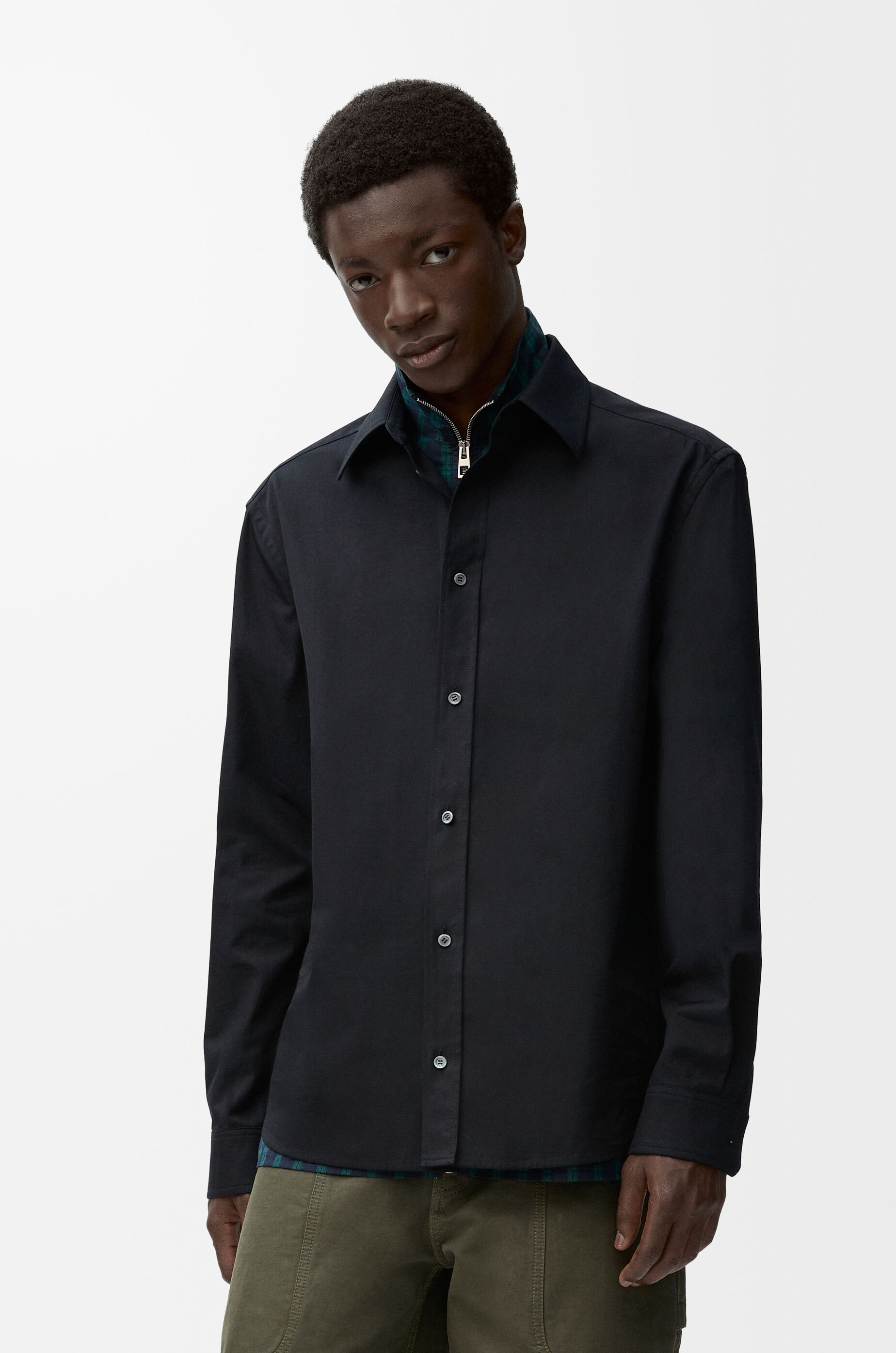 Overshirt in cotton Green - LOEWE
