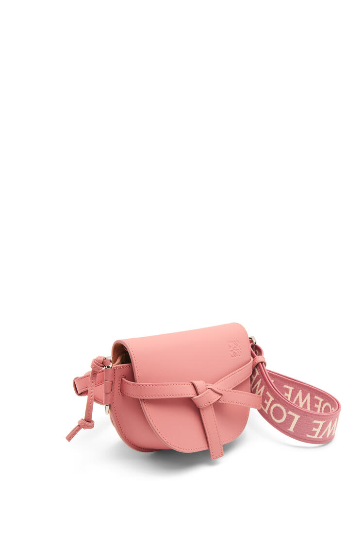 LOEWE Mini Gate Dual bag in soft calfskin and jacquard Peach Bloom
