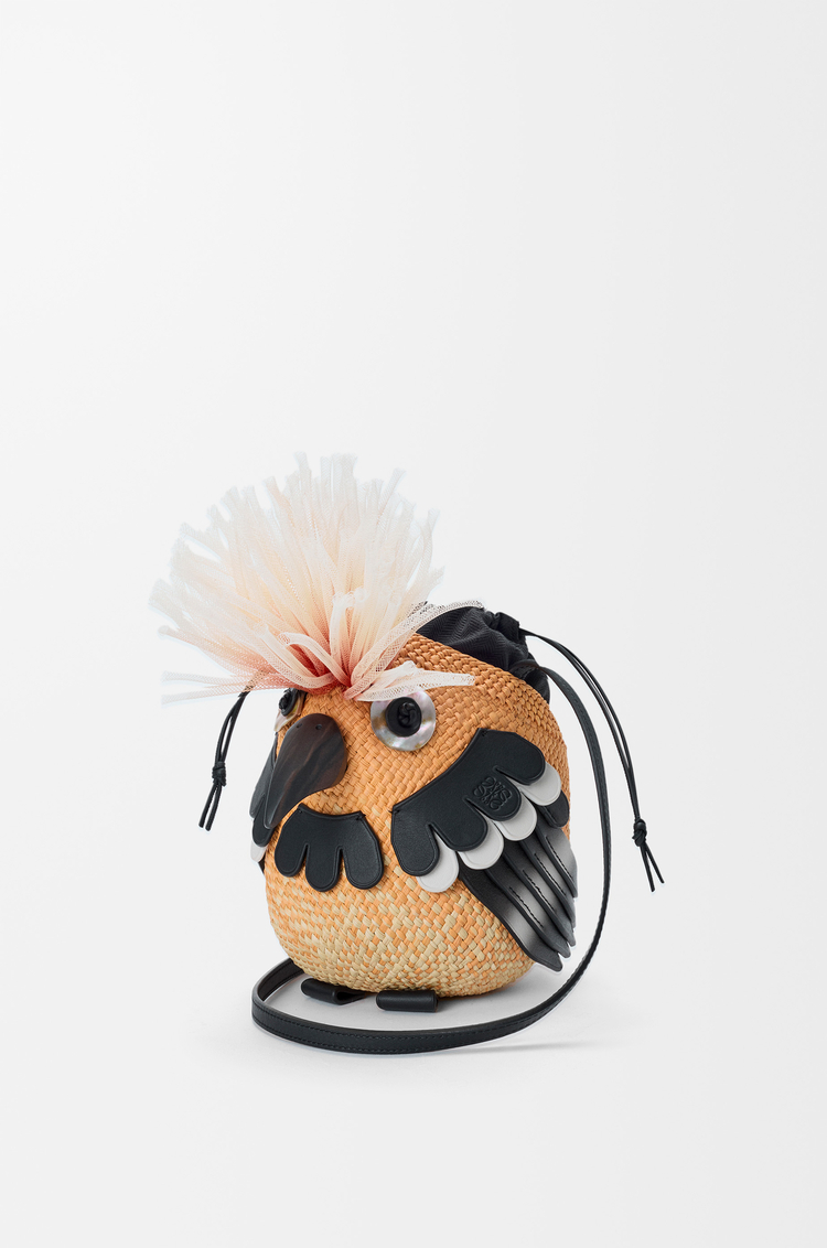 LOEWE 伊拉卡棕榈和牛皮革小鸟造型手袋 橙色