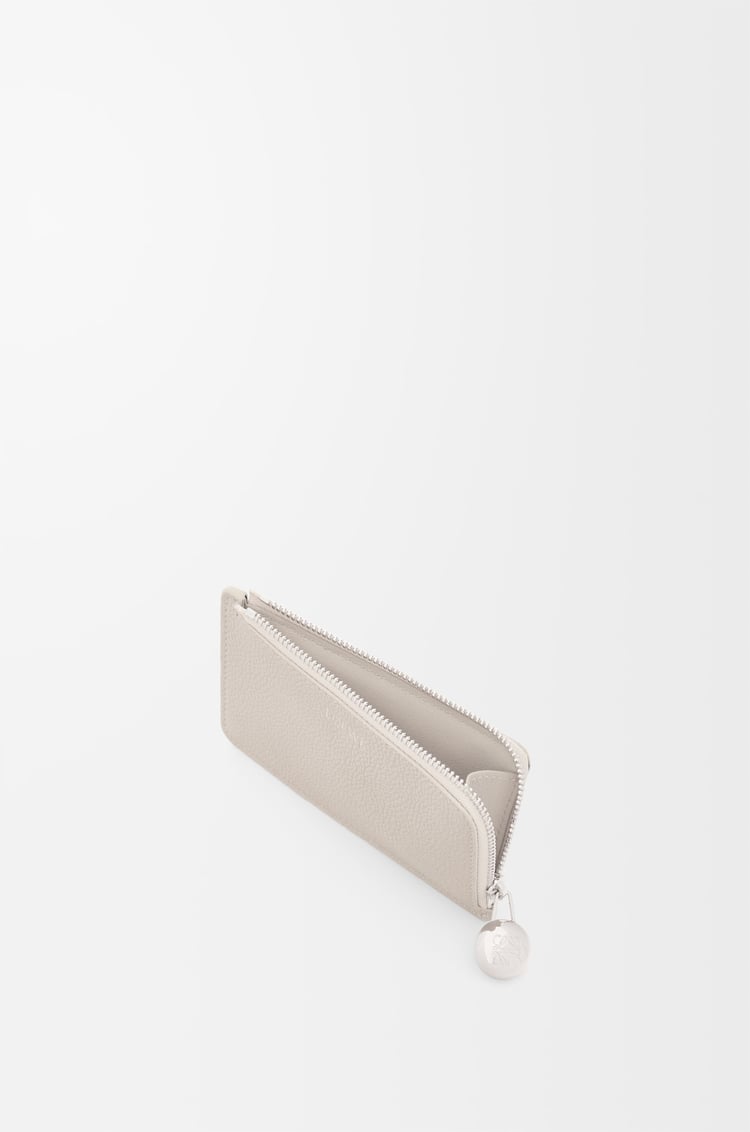 LOEWE Pebble coin cardholder in pebble grained calfskin Light Ghost