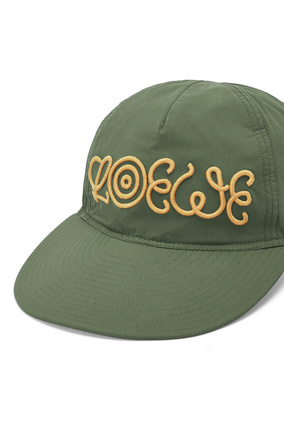 LOEWE Long visor cap in recycled nylon Olive Green plp_rd