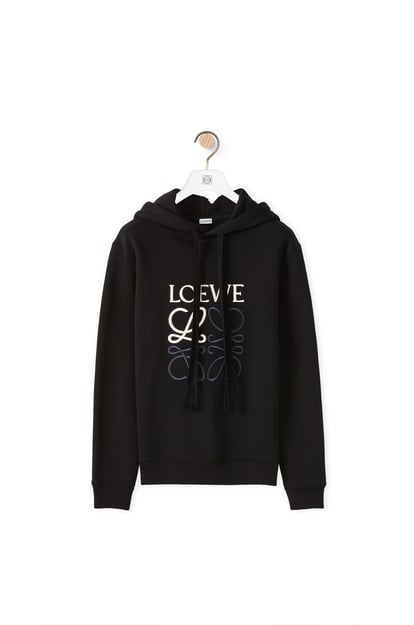 LOEWE LOEWE Anagram regular fit hoodie in cotton Black