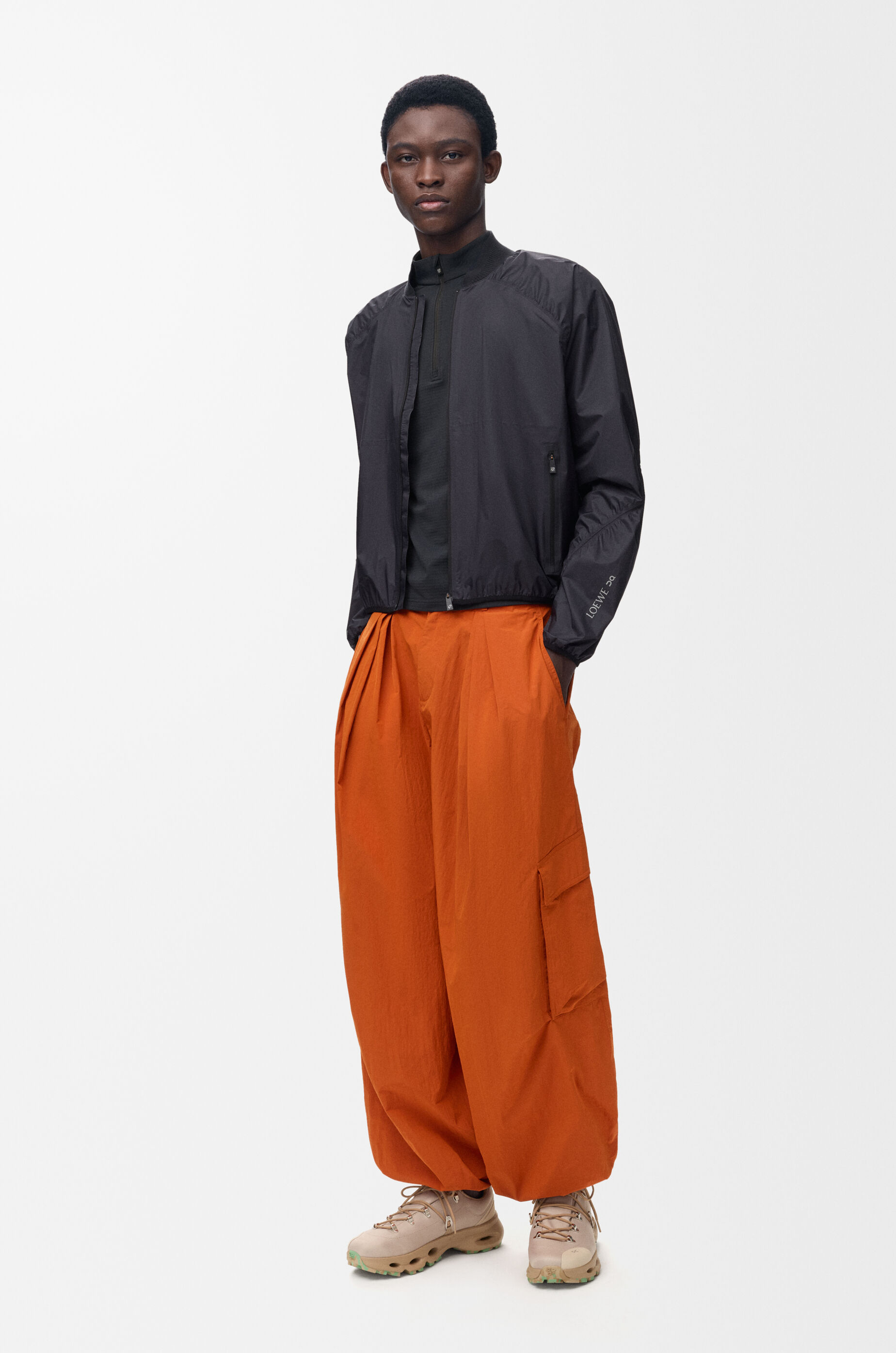 Zip-up jacket in technical shell Black - LOEWE USA Official Website