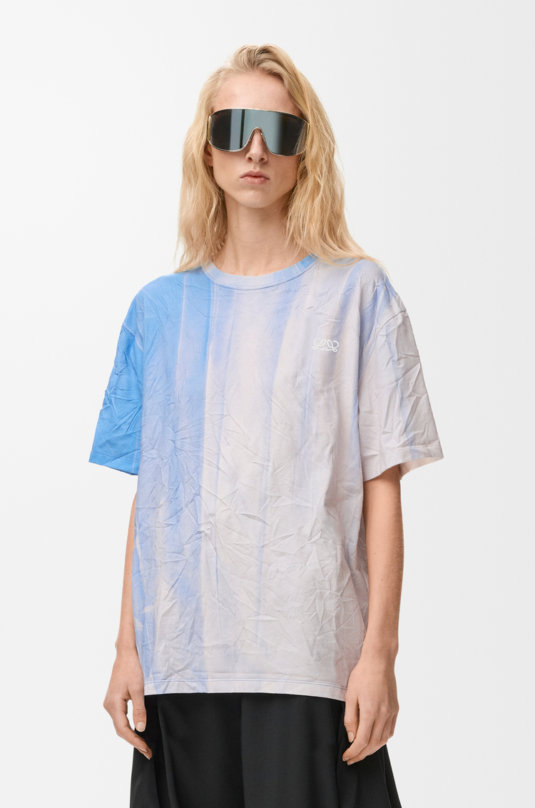 LOEWE T-shirt in cotone tecnico Azzurro