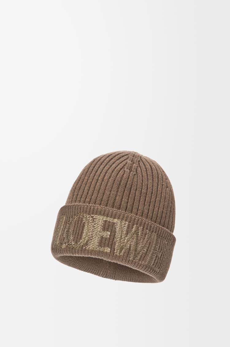 LOEWE Gorro LOEWE en lana Marrón Claro