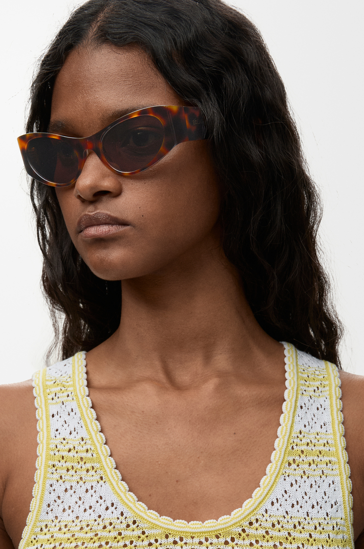 LOEWE 小号 Flash 猫眼造型太阳眼镜 哈瓦那棕