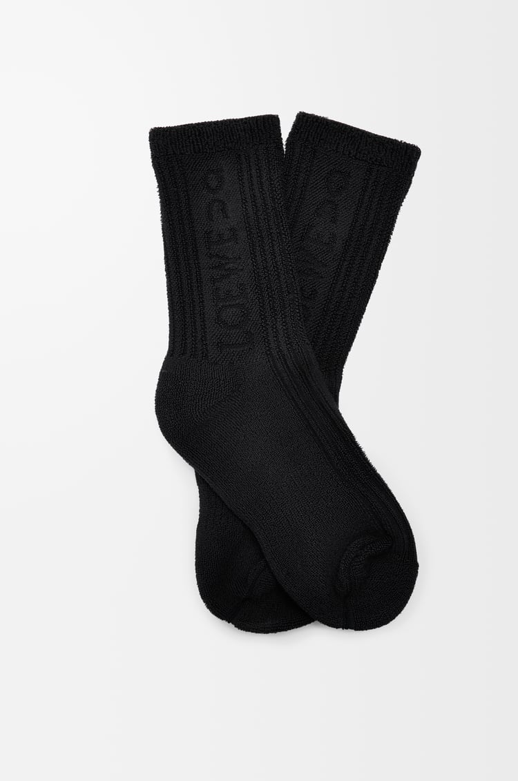 LOEWE Socks in cotton Black
