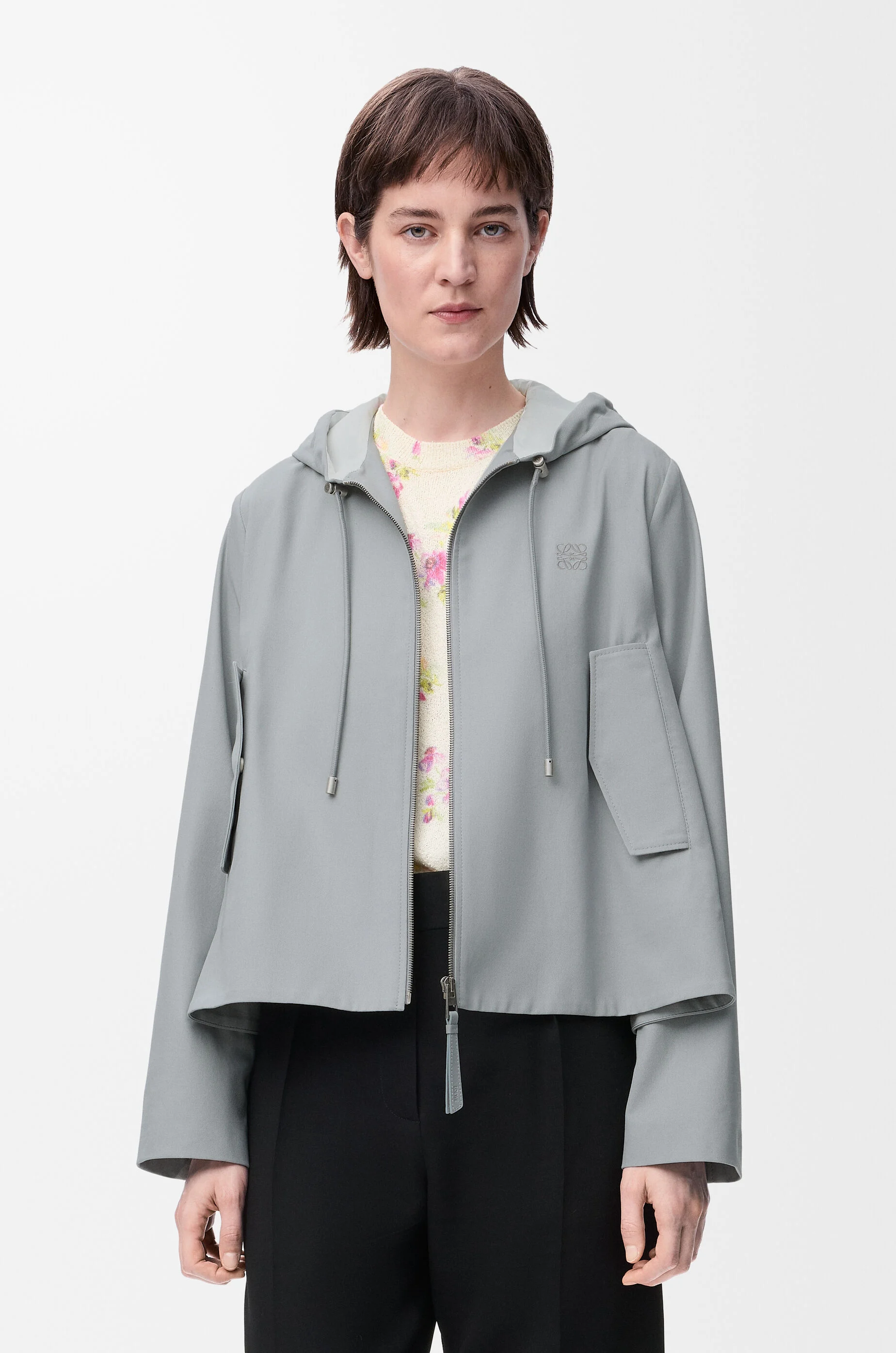 フーデッド ジャケット（コットン） グレー - LOEWE
