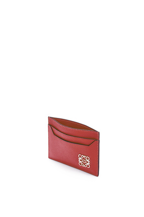 LOEWE Anagram plain cardholder in pebble grain calfskin Rouge plp_rd