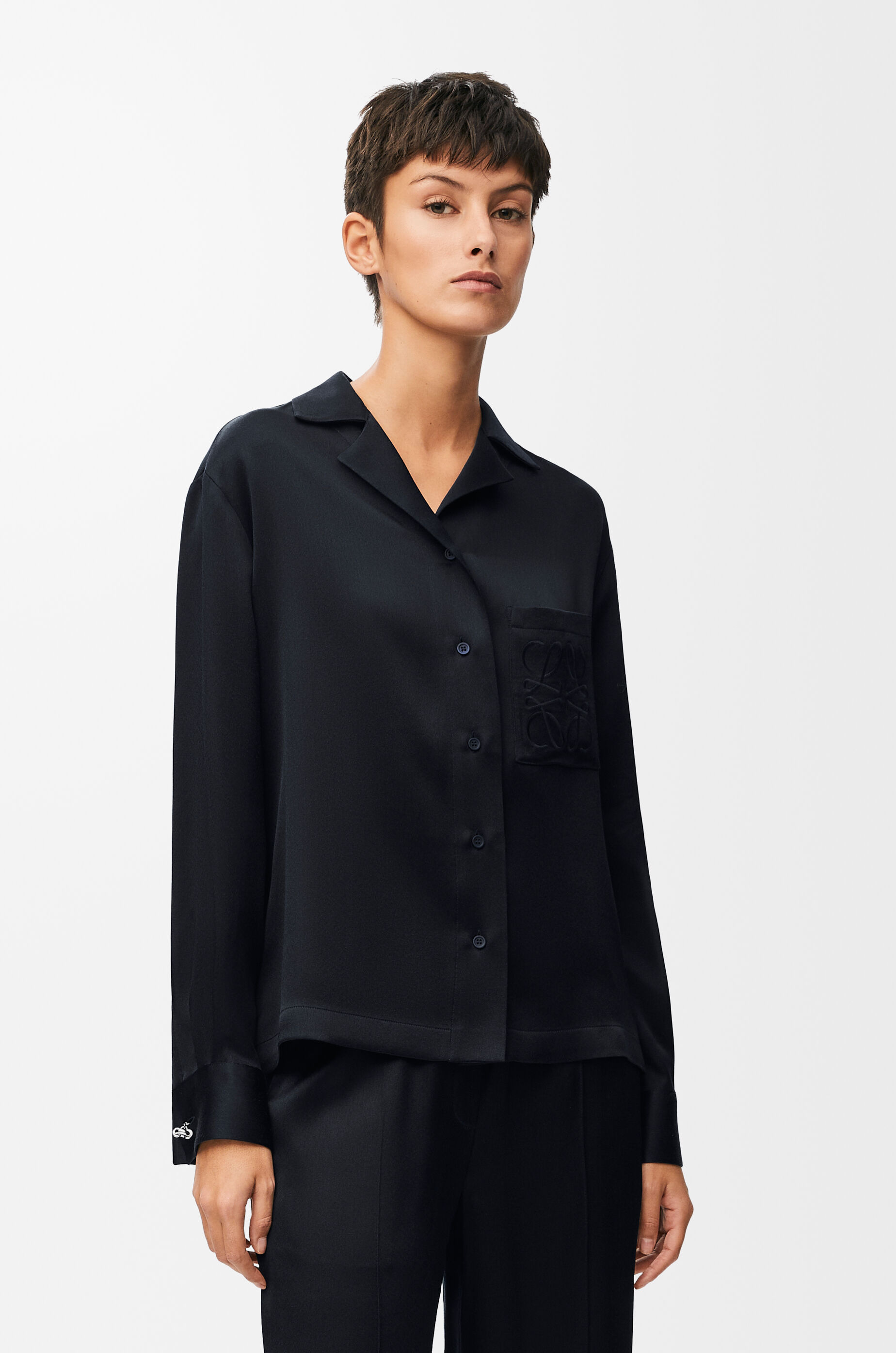 【新作入荷!!】  ブラウス（シルク） パジャマ ブルー LOEWE - トップス