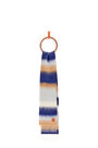 LOEWE Stripe scarf in mohair Navy Blue/Multicolor