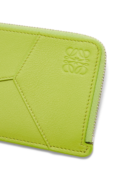 LOEWE Puzzle long coin cardholder in classic calfskin Green Leaf plp_rd