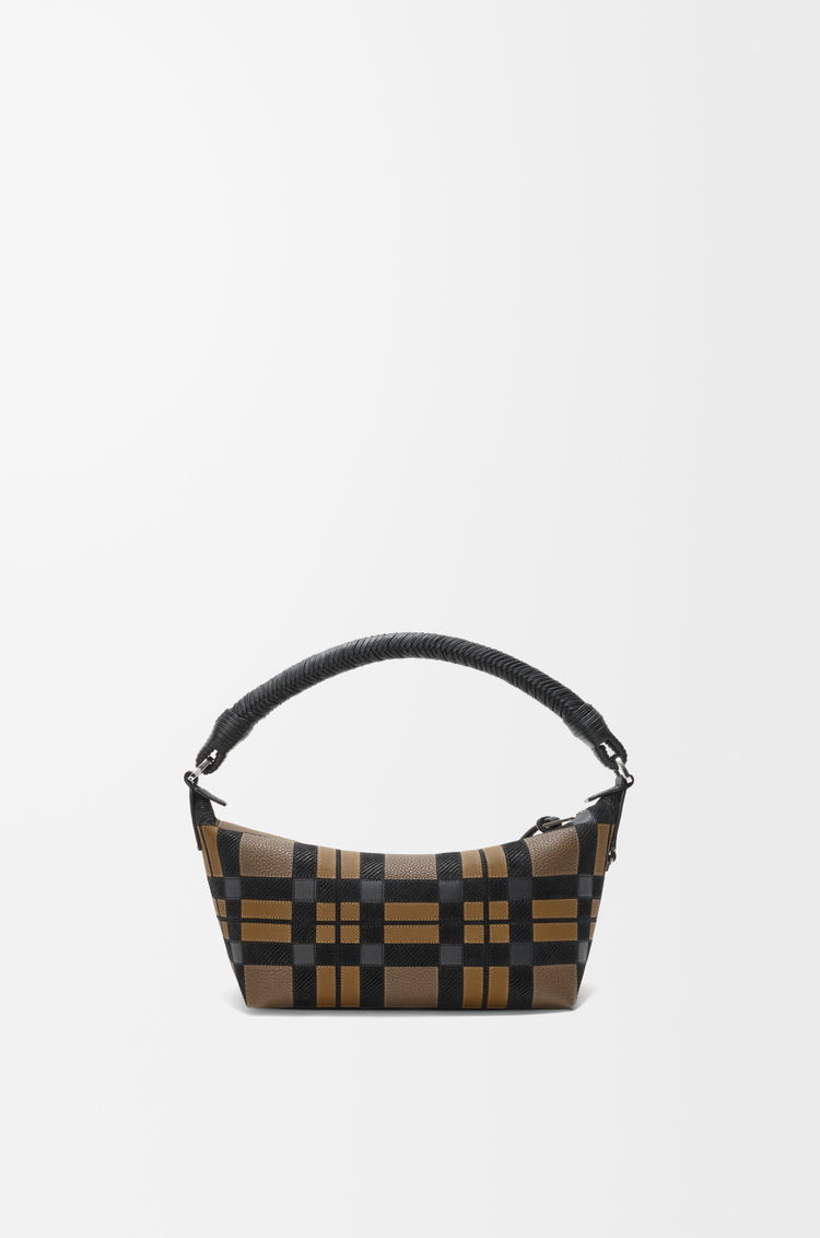 LOEWE Bolso Cala mini con intarsia a cuadros Verde Amarronado/Multicolor
