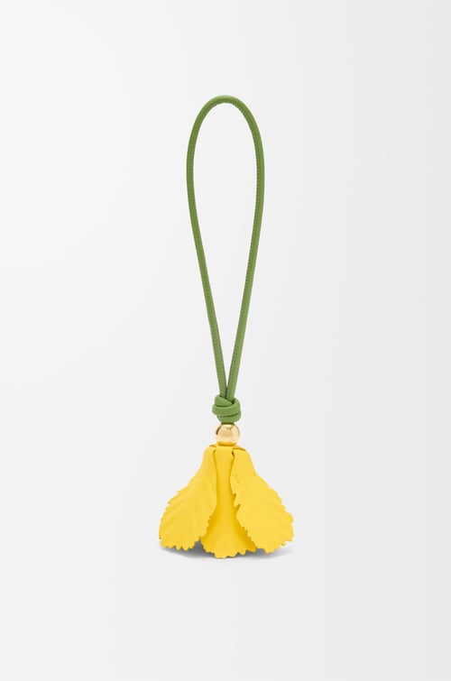LOEWE Tulip charm in classic calfskin Yellow